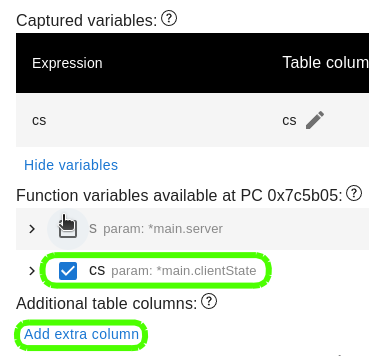 processClient capture variables